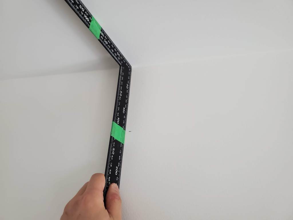 Right Angle Ruler on ceiling edges