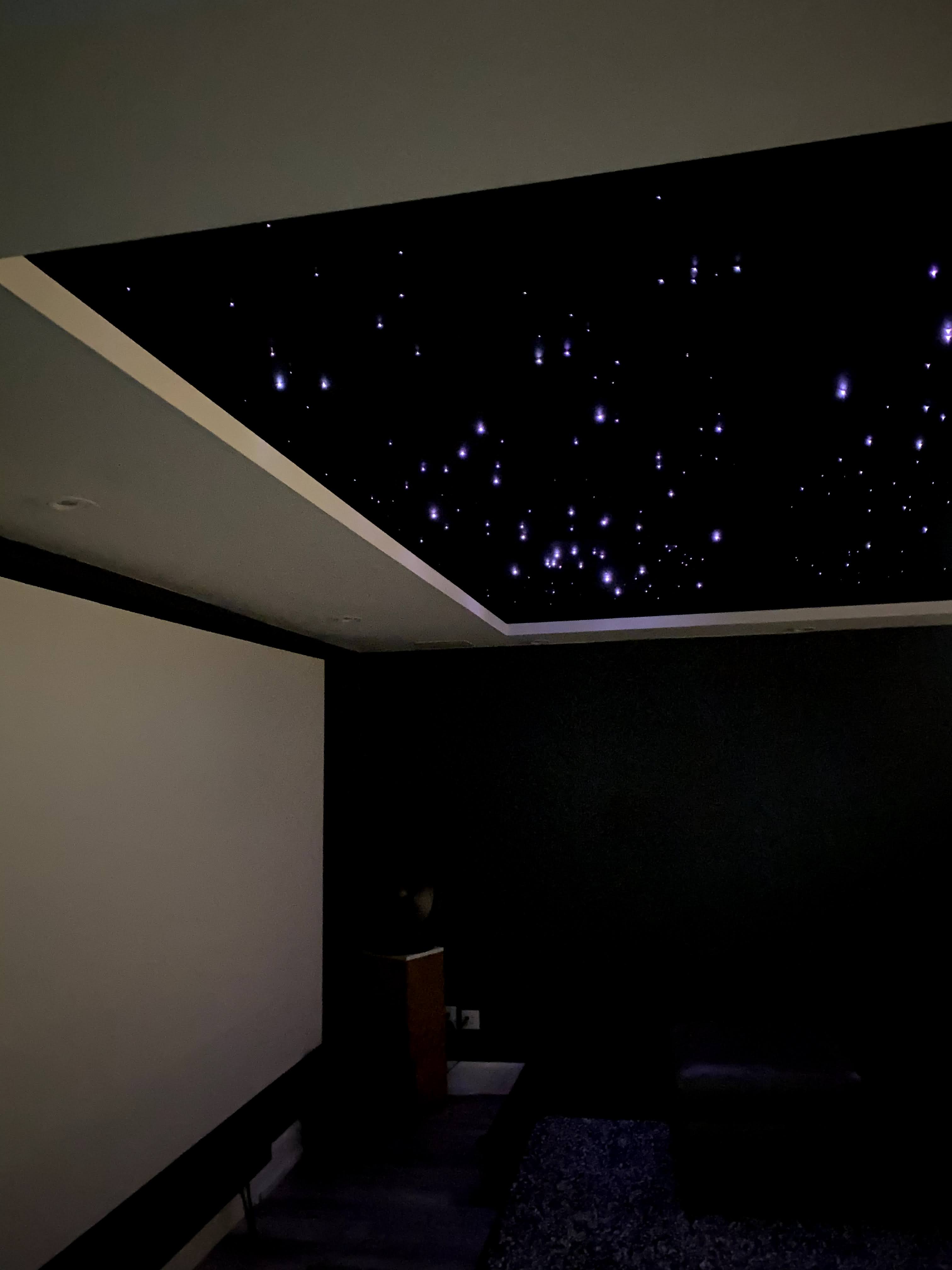 black ceiling wall projector screen